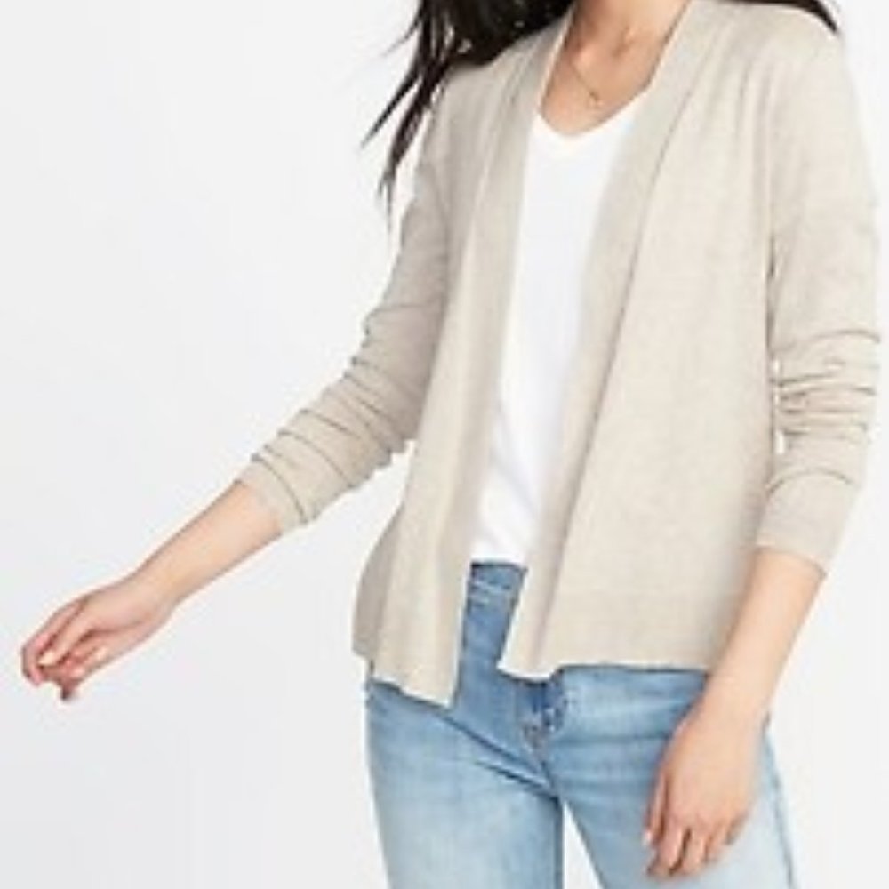 NEW! Old Navy Heather Palomino Tan Lightweight Open Front Cardigan - XL Tall